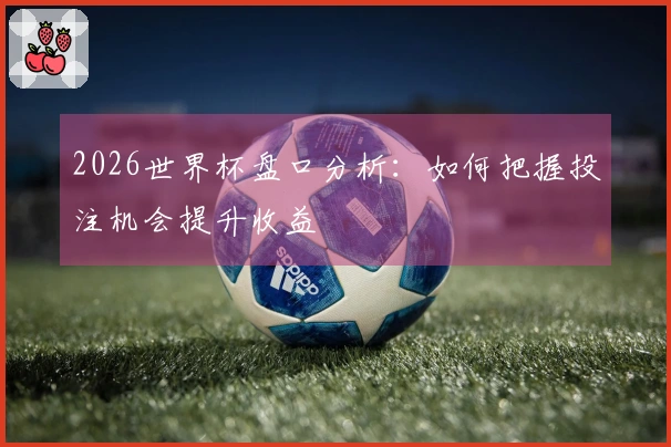 2026世界杯盘口分析：如何把握投注机会提升收益